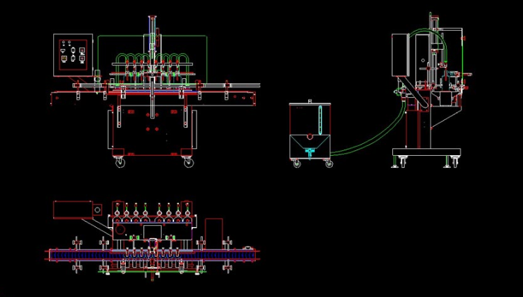 全自動(dòng)灌裝機(jī)圖紙
