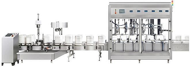 六頭全自動(dòng)稱重式灌裝機(jī)